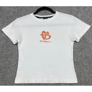 Vintage Y2K Fubu T-Shirt White Orange Small